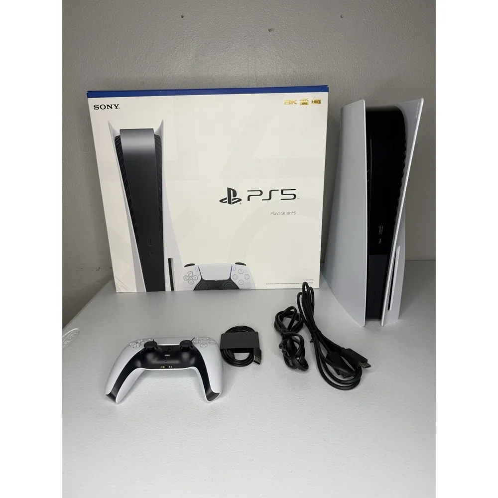 Sony PlayStation 5 825GB White Disc Edition Console CFI-1015A 4K UHD Blu-Ray
